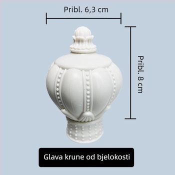 Jin Fulong Dekorativna glava za rimski štap, 26/27/28 mm, plastika, crvena patina, model JFL-P01