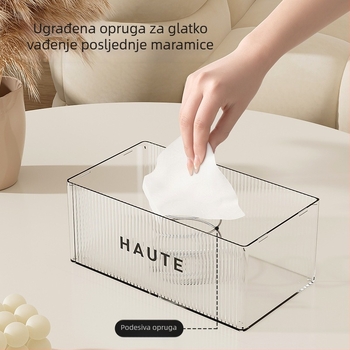Kućna kutija za maramice s luksuznim dizajnom, stolno automatsko podizanje, zidna montaža bez bušenja, višenamjenski dispenser maramica