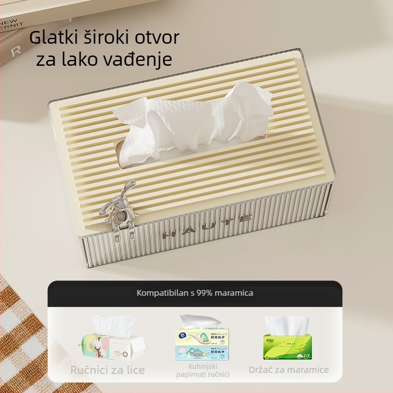 Kućna kutija za maramice s luksuznim dizajnom, stolno automatsko podizanje, zidna montaža bez bušenja, višenamjenski dispenser maramica