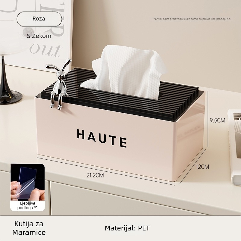 Kućna kutija za maramice s luksuznim dizajnom, stolno automatsko podizanje, zidna montaža bez bušenja, višenamjenski dispenser maramica