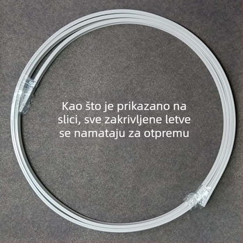 Aluminijska legura ultra-tanka zakrivljena tračnica zavjesa za prozore koji se otvaraju prema unutra i kutne prozore, U‑oblikovana uska tračnica, nevidljiv klizni kanal, montaža na vrh ili bočno
