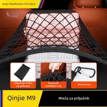 Mreža za prtljažnik Wenjie M8/M9, fiksna mreža za prtljagu, unutarnje skladište automobila