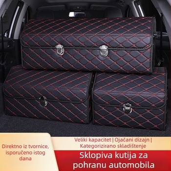 Kožni sklopivi kut za pohranu u prtljažnik automobila