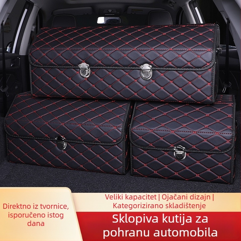 Kožni sklopivi kut za pohranu u prtljažnik automobila