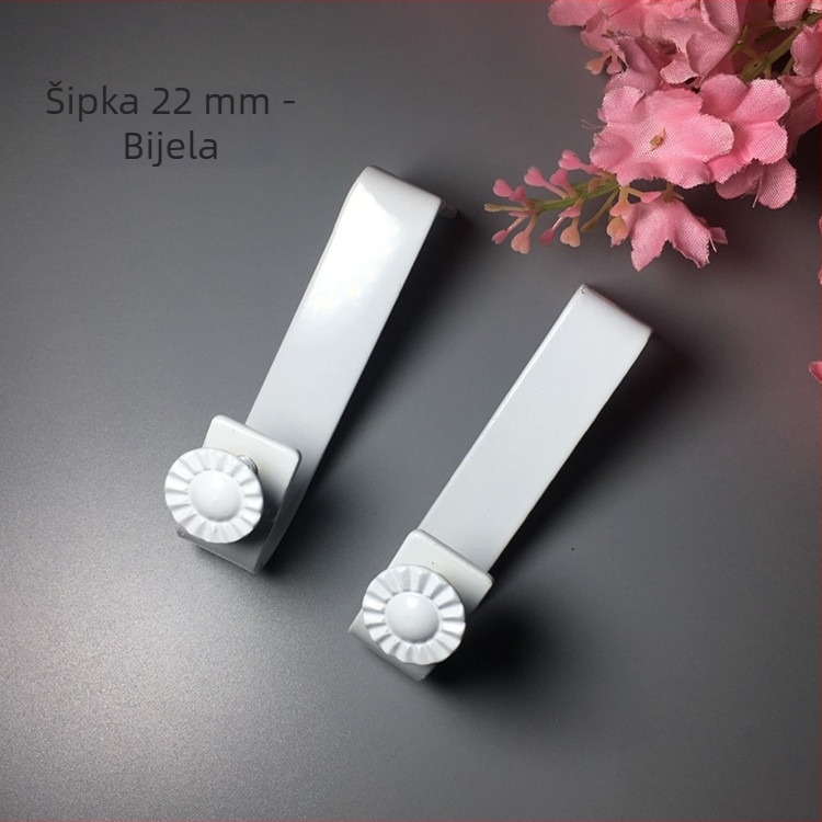 Željezni držač zavjese za gornju montažu, crna, moderan minimalistički stil