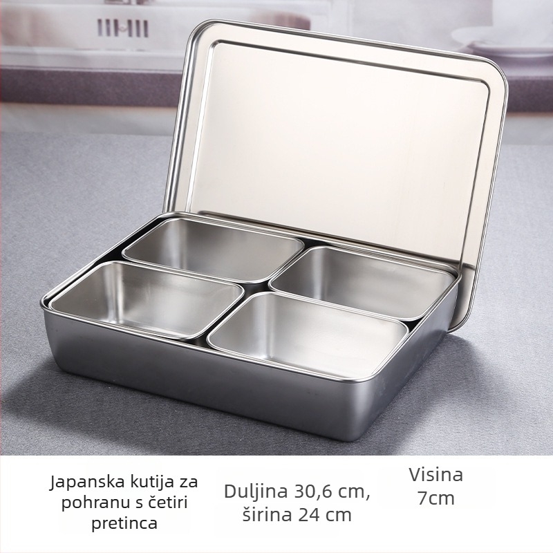 Set posuda za začine od nehrđajućeg čelika 304, 12 pretinaca, unutarnja posuda oko 400 ml, za komercijalne kuhinje, štandove i menze