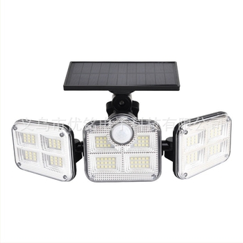 Solarna LED troglava senzorska zidna svjetiljka s odvojenim senzorom, vanjska vodootporna rasvjeta za dvorište i vrt