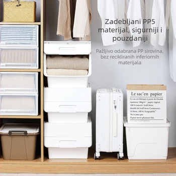 Camellia kutija za skladištenje sa šiklim poklopcem, organizator za odjeću i skladište igračaka, 34 L