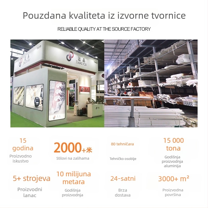 Aluminijska šina za zavjese, U‑oblik glatka vođenje, kukasti stil, L‑oblik kutni prozor/balkon, moderni minimalistički stil