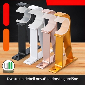 Debeli aluminijski nosač zavjese za šipku 28–32 mm, za rimske zavjese, kućni dodaci za zavjese