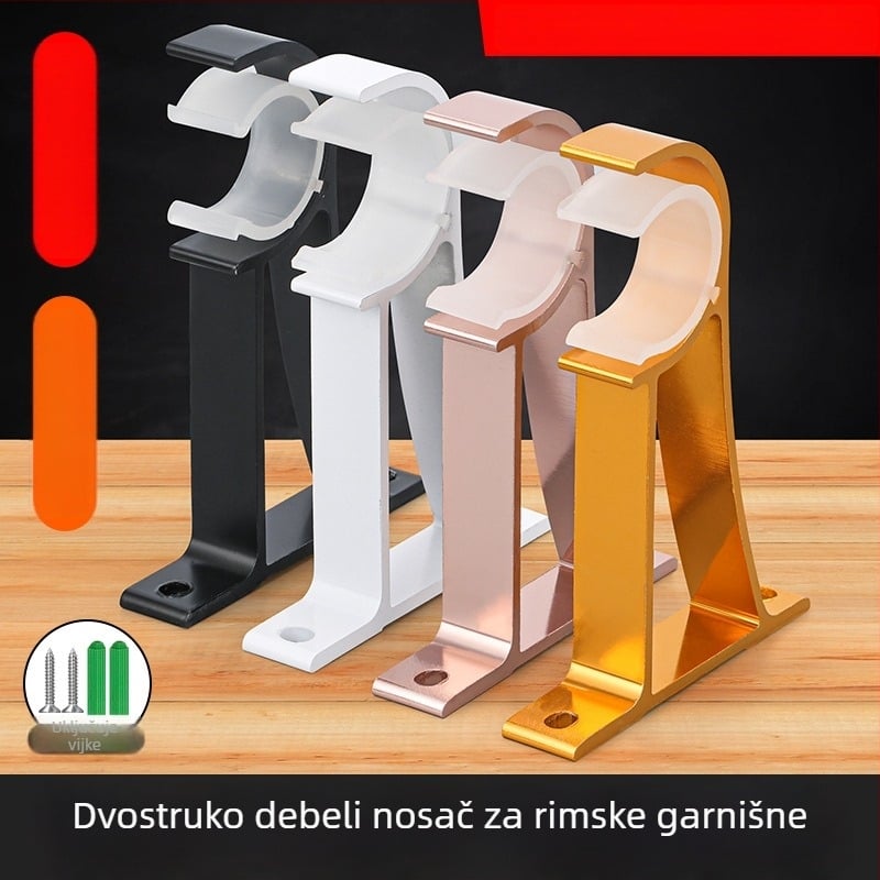Debeli aluminijski nosač zavjese za šipku 28–32 mm, za rimske zavjese, kućni dodaci za zavjese