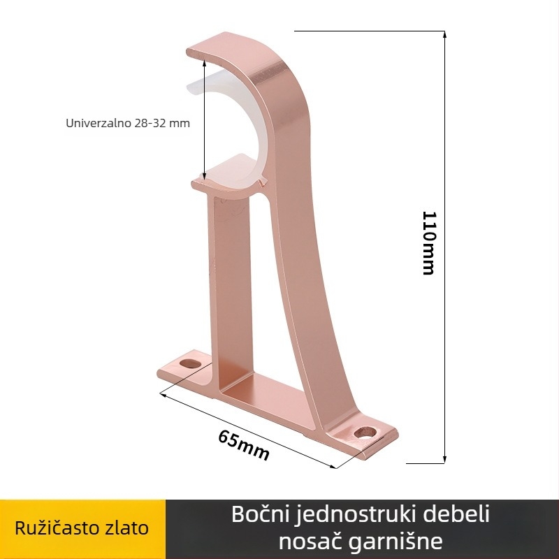 Debeli aluminijski nosač zavjese za šipku 28–32 mm, za rimske zavjese, kućni dodaci za zavjese