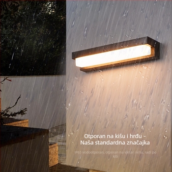 Solarna senzorska vanjska zidna svjetiljka za obje strane vrata, vodootporna pločica s brojem kuće, zidni montažni, bez bušenja