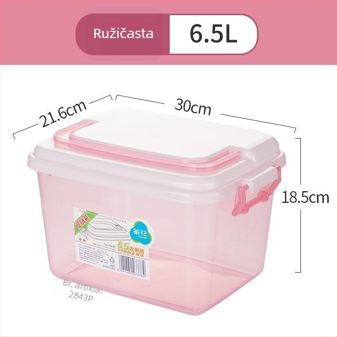 Camellia plastična kutija za skladištenje, pojačana mala kutija, plastični organizator, PP materijal, 8,5 L