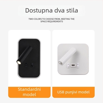LED zidna lampa s prekidačem, moderni minimalistički stil, novi kineski dizajn, lampica za čitanje uz krevet u hotelskoj sobi