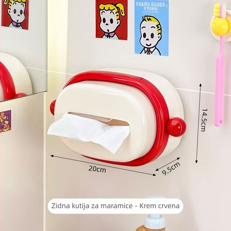 Zidna kutija za maramice za kupaonicu s modernim minimalističkim dizajnom, višenamjenski držač za papir i maramice