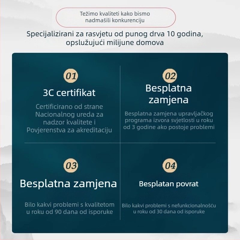 Moderna LED zidna svjetiljka u kineskom stilu, minimalističkog kvadratnog oblika, orah boja, pogodna za spavaću sobu i hodnik