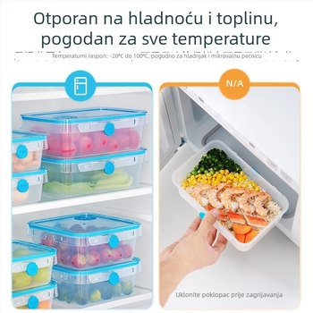 Camellia antibakterijska kutija za hranu za hladnjak, plastični zatvoreni spremnik za skladištenje, pogodna za mikrovalnu