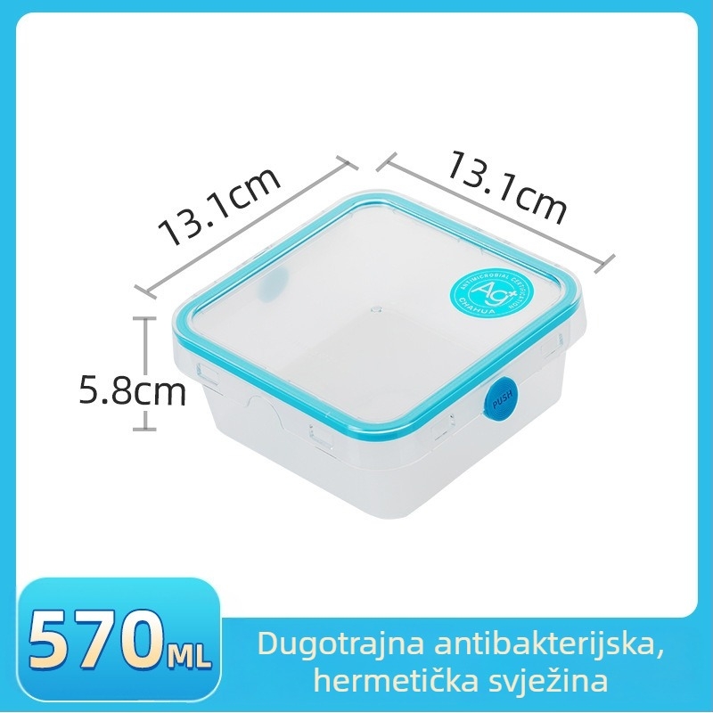 Camellia antibakterijska kutija za hranu za hladnjak, plastični zatvoreni spremnik za skladištenje, pogodna za mikrovalnu