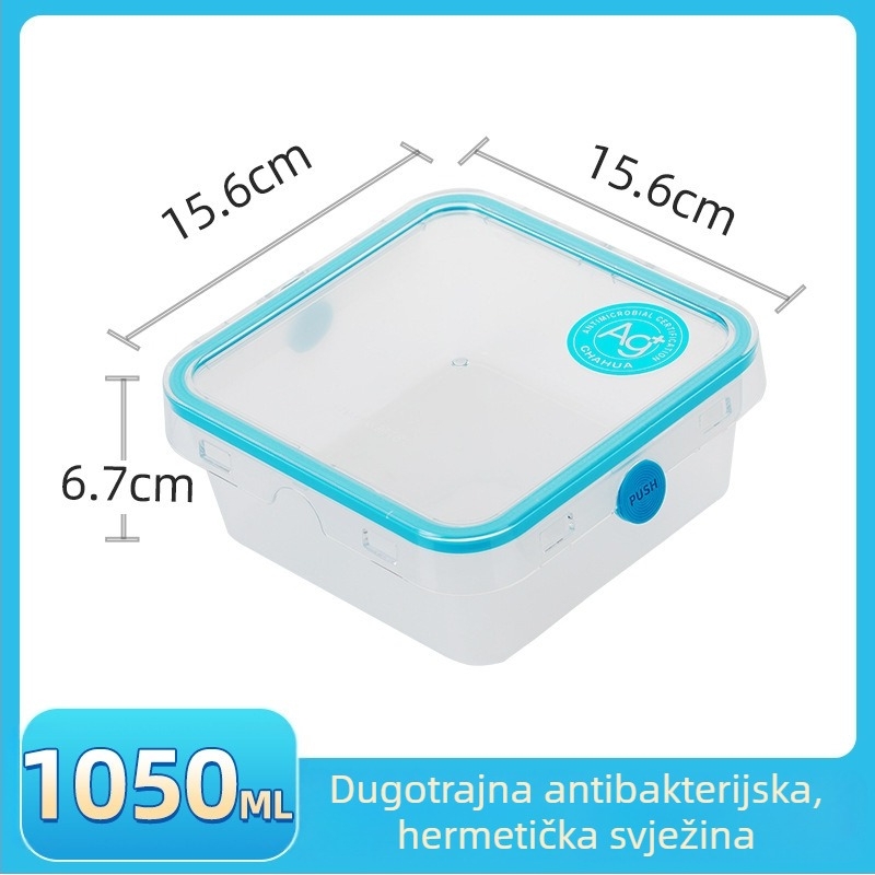 Camellia antibakterijska kutija za hranu za hladnjak, plastični zatvoreni spremnik za skladištenje, pogodna za mikrovalnu