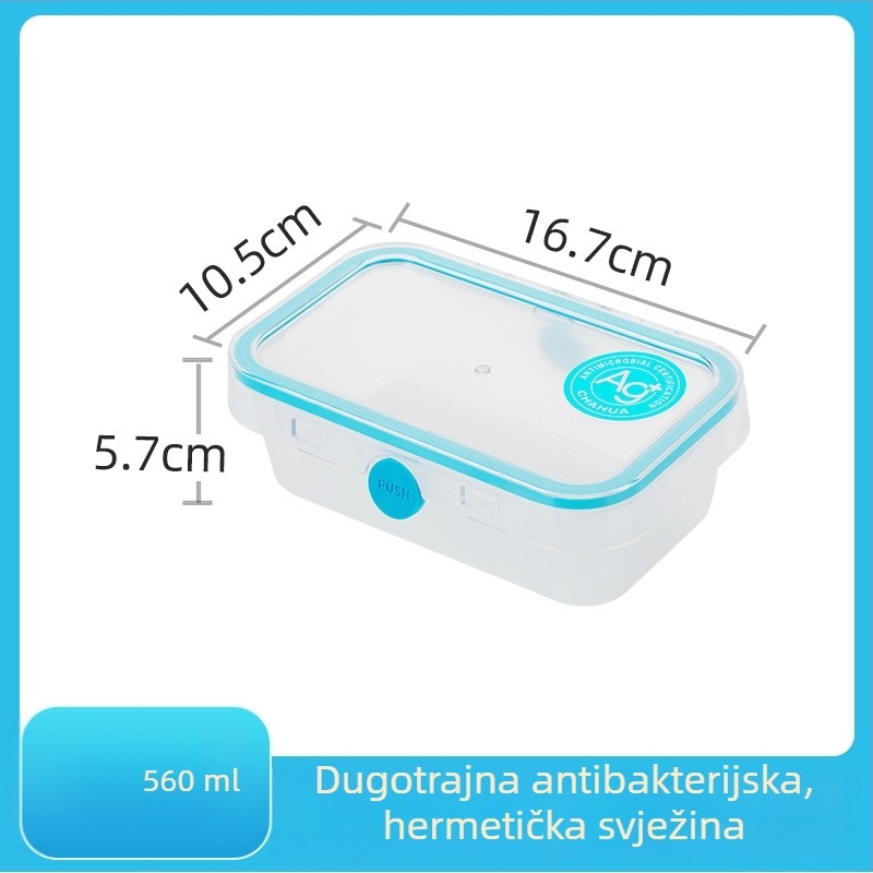 Camellia antibakterijska kutija za hranu za hladnjak, plastični zatvoreni spremnik za skladištenje, pogodna za mikrovalnu