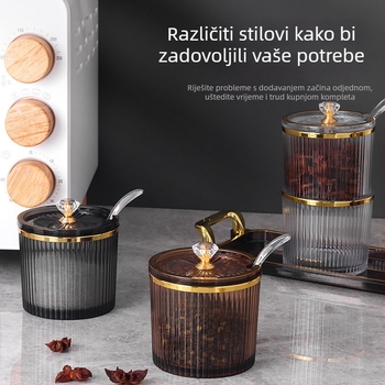Set posuda za začine u europskom stilu za kuhinju, kutija za čili ulje, posude za sol i začine