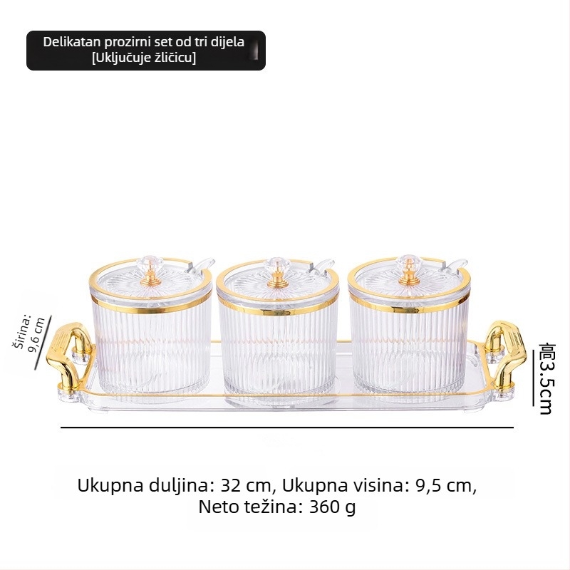 Set posuda za začine u europskom stilu za kuhinju, kutija za čili ulje, posude za sol i začine
