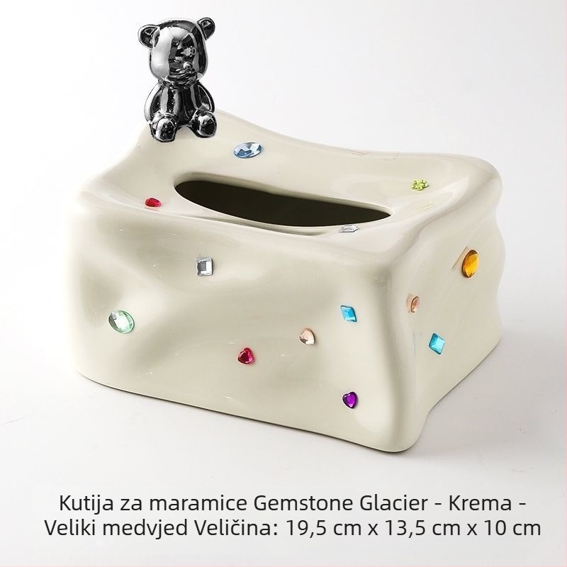 Keramična kutija za maramice za dnevni boravak, moderan minimalistički dizajn, nadahnut dragim kamenjem, dekorativna kutija za maramice za restorane
