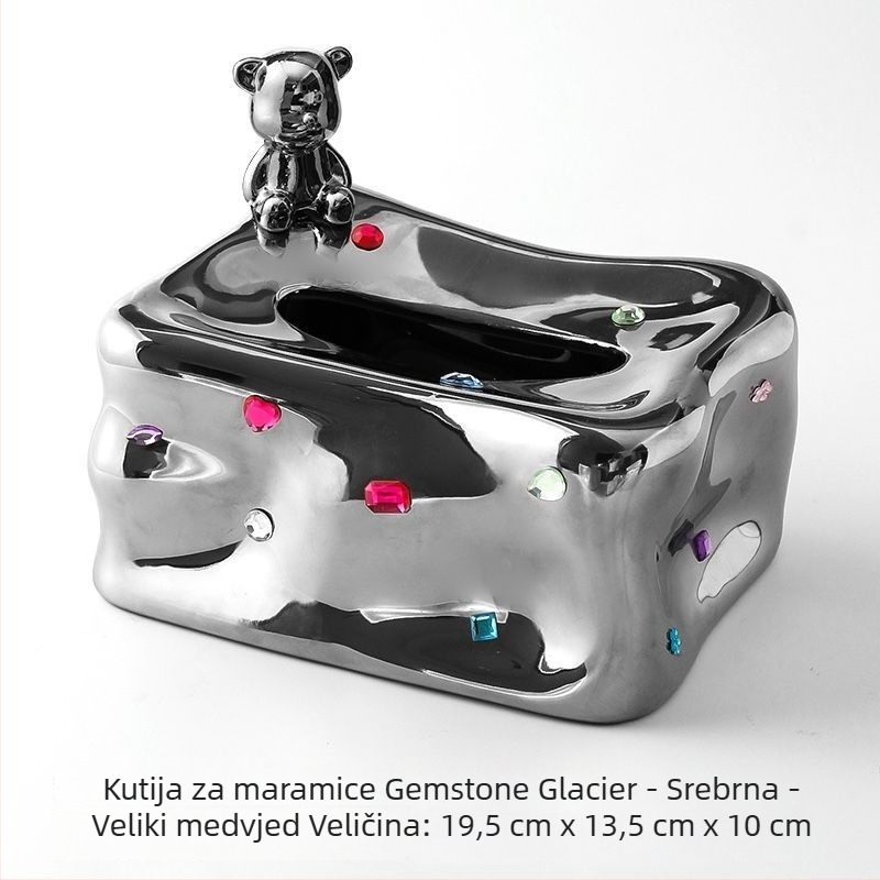 Keramična kutija za maramice za dnevni boravak, moderan minimalistički dizajn, nadahnut dragim kamenjem, dekorativna kutija za maramice za restorane