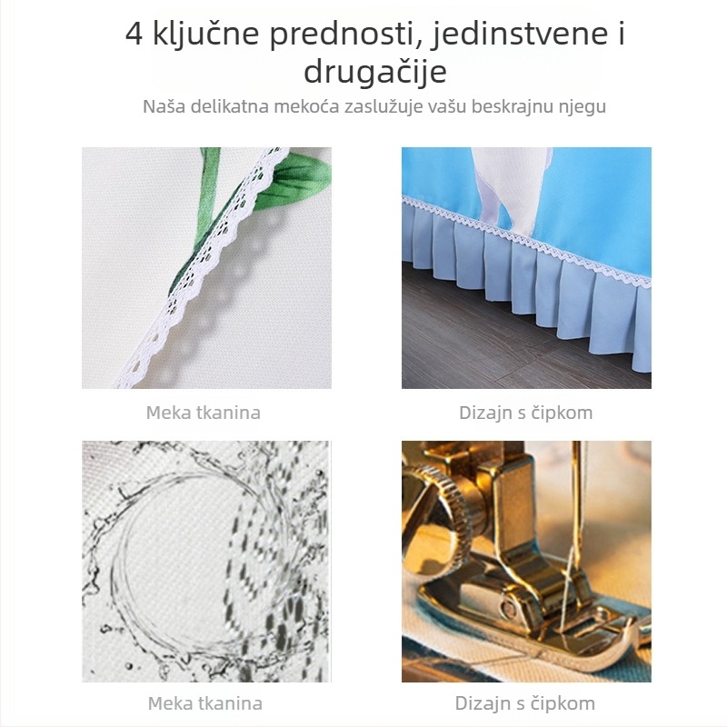 Pokrov za klavir s karikaturnim printom, potpuno pokriven dizajn, poluotvoren dizajn, uključuje navlaku za stolicu