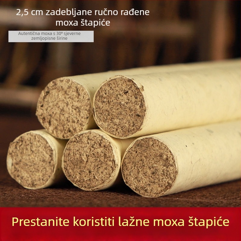 Moxa štapići od kamenog mljevenja, debeli, kućni set za moksibustiju, ručno izrađeni
