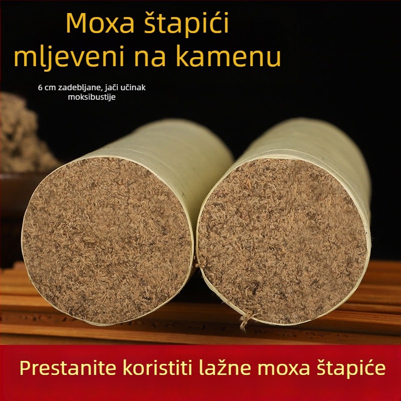 Moxa štapići od kamenog mljevenja, debeli, kućni set za moksibustiju, ručno izrađeni