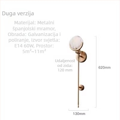 Skandinavska postmodernistička minimalistička mramorna zidna svjetiljka, novi kineski stil, lagani luksuz za hotele, hodnike i spavaće sobe