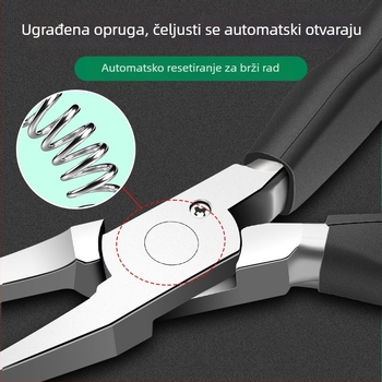 Klešta za nakit s najlonskim ravnim čeljustima i oštrim vrhom, protuklizno, višenamjenski DIY alat za pričvršćivanje