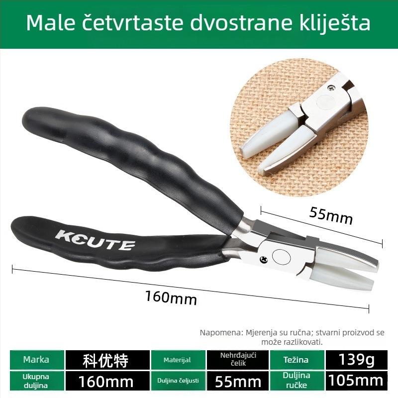 Klešta za nakit s najlonskim ravnim čeljustima i oštrim vrhom, protuklizno, višenamjenski DIY alat za pričvršćivanje