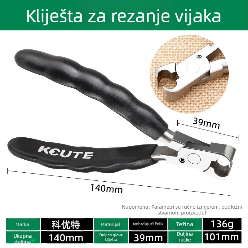 Klešta za nakit s najlonskim ravnim čeljustima i oštrim vrhom, protuklizno, višenamjenski DIY alat za pričvršćivanje