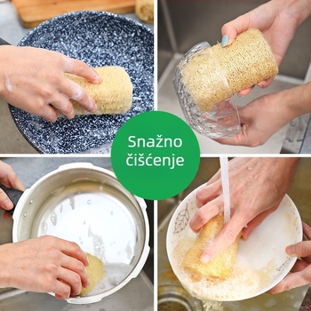 Spužva od loofe za čišćenje, zelena loofa s farme, krpa za suđe, kuhinjski scrub, bez masnoće, za tuširanje i ribanje