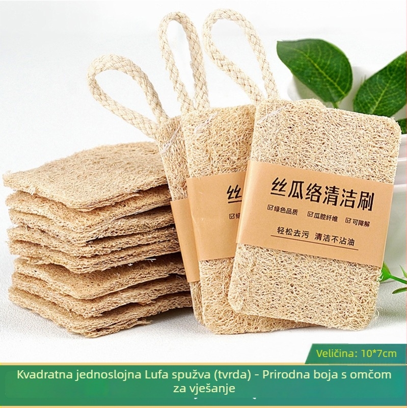 Spužva od loofe za čišćenje, zelena loofa s farme, krpa za suđe, kuhinjski scrub, bez masnoće, za tuširanje i ribanje