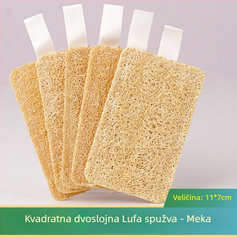 Spužva od loofe za čišćenje, zelena loofa s farme, krpa za suđe, kuhinjski scrub, bez masnoće, za tuširanje i ribanje