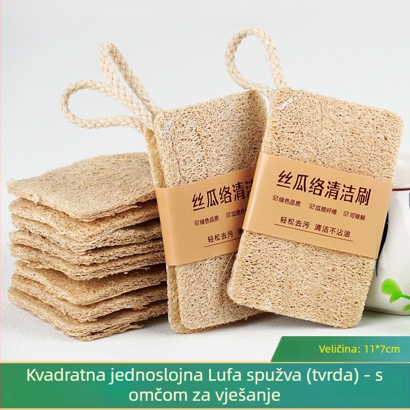 Spužva od loofe za čišćenje, zelena loofa s farme, krpa za suđe, kuhinjski scrub, bez masnoće, za tuširanje i ribanje