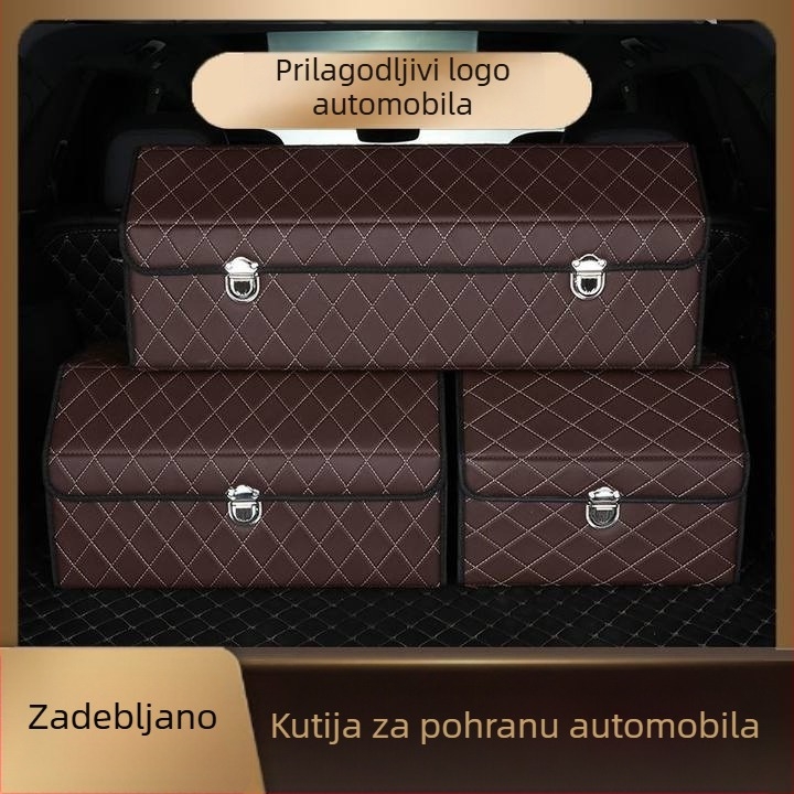 Kožna kutija za prtljažnik automobila, višenamjenski sklopivi unutarnji organizator