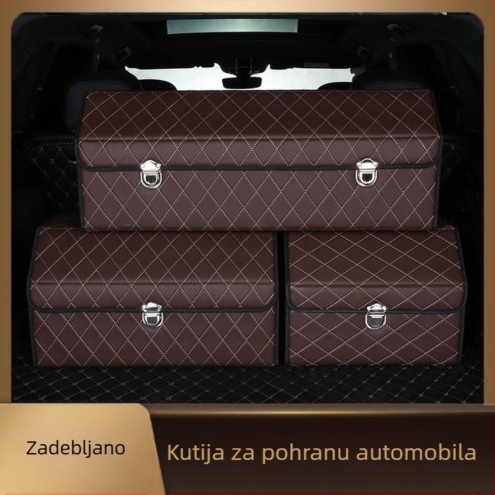 Kožna kutija za prtljažnik automobila, višenamjenski sklopivi unutarnji organizator