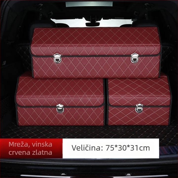 Kožna kutija za prtljažnik automobila, višenamjenski sklopivi unutarnji organizator