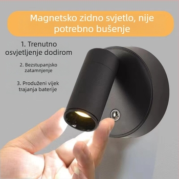 Punjiva magnetska LED zidna svjetiljka USB, senzor dodira za hodnik
