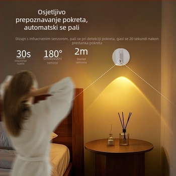 Punjiva magnetska LED zidna svjetiljka USB, senzor dodira za hodnik