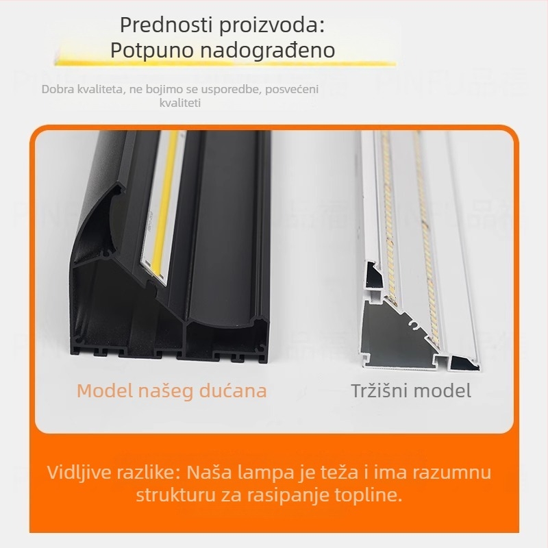 Duga ultra-jasna vanjska zidna svjetiljka za vilu, hodnik i dvorište; vodootporna LED balkonska svjetiljka