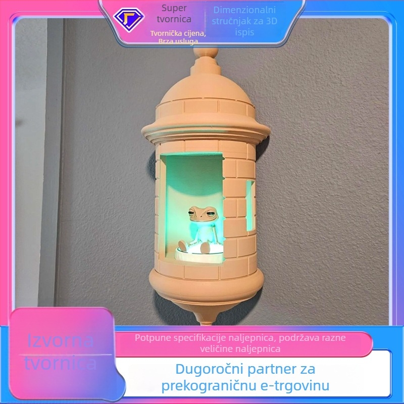 Garita zidna lampa Coqui žaba, 3D ispisana lampa, na skladištu