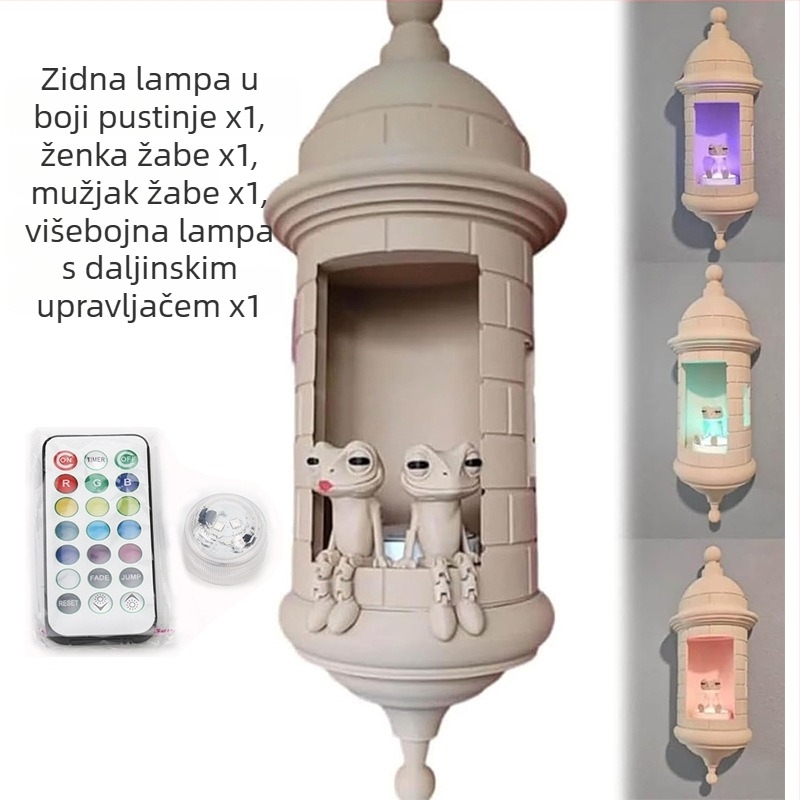 Garita zidna lampa Coqui žaba, 3D ispisana lampa, na skladištu