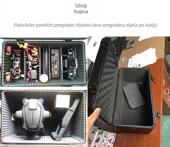 Velika kućna višefunkcionalna kutija za alate od aluminijske legure, kutija za instrumente za modele zrakoplova i održavanje vozila