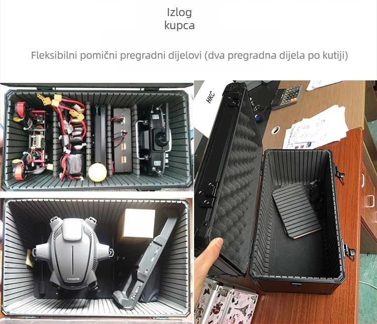 Velika kućna višefunkcionalna kutija za alate od aluminijske legure, kutija za instrumente za modele zrakoplova i održavanje vozila